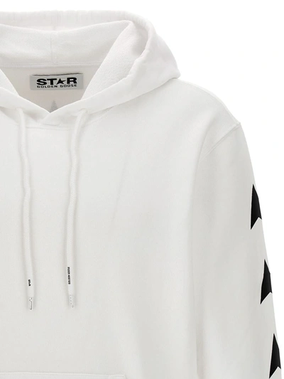 Shop Golden Goose 'alighiero' Hoodie In White/black