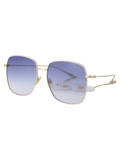Shop Gucci Sunglasses In 004 Gold Gold Violet
