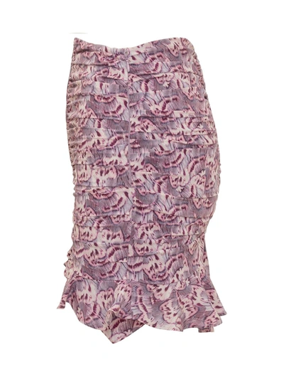 Shop Isabel Marant Milendi Skirt In Purple