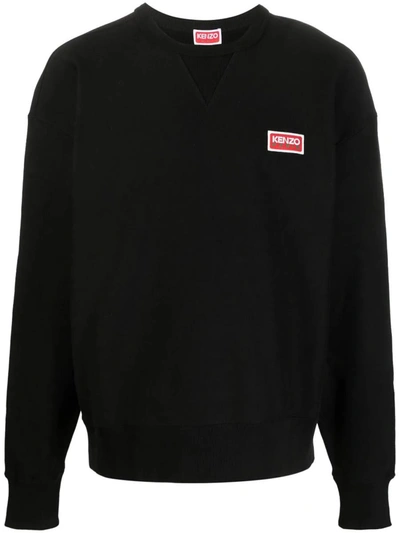 Shop Kenzo Sweatshirt With Paris Logo Print In Black