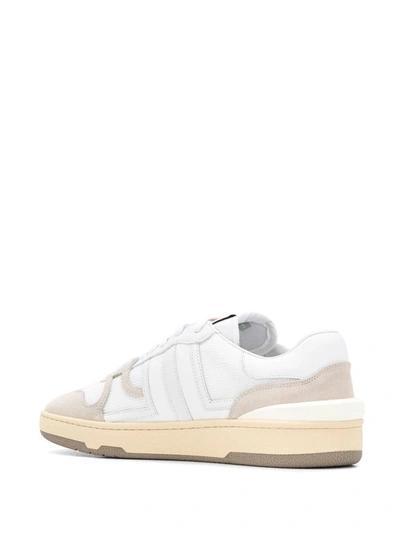 Shop Lanvin Bumper Sneakers With Contrasting Panels In White