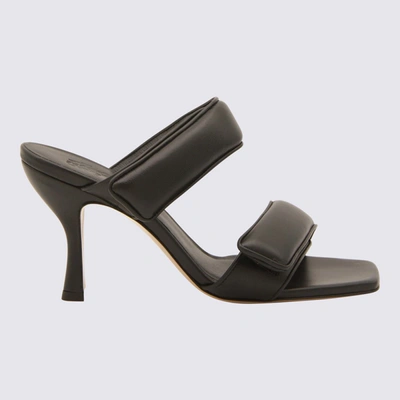 Shop Gia Couture X Pernille Teisbaek Black Leather Perni Sandals