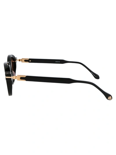 Shop Matsuda Sunglasses In Blk Bg Black Brushed Gold