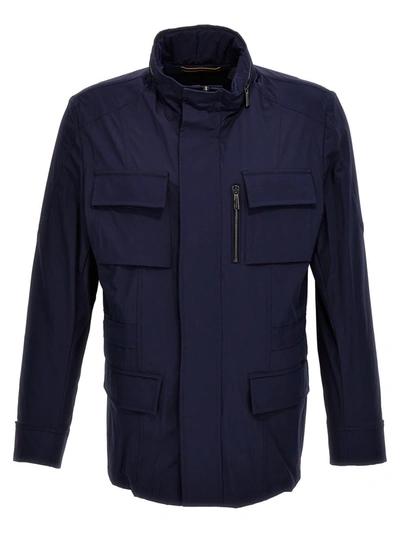 Shop Moorer 'manolo-kn' Jacket In Blue
