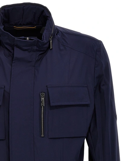 Shop Moorer 'manolo-kn' Jacket In Blue