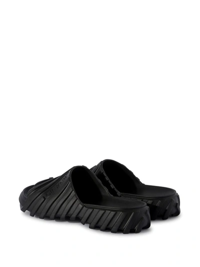 Shop Off-white 'exploration' Slippers In Black