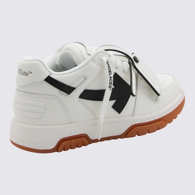 Shop Off-white White And Black Leather Out Of Office Sneakers