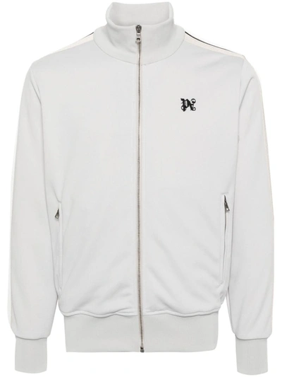 Shop Palm Angels Monogram Jacket In Grey