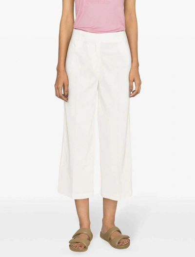 Shop Pinko Trousers In Bianco Seta