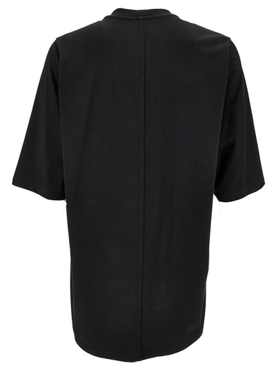 Shop Rick Owens Black Oversized T-shirt With Graphic Print In Cotton Man