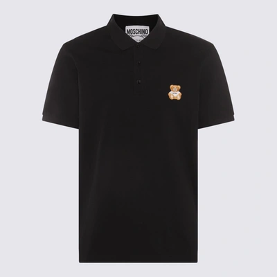 Shop Moschino Black Polo Shirt
