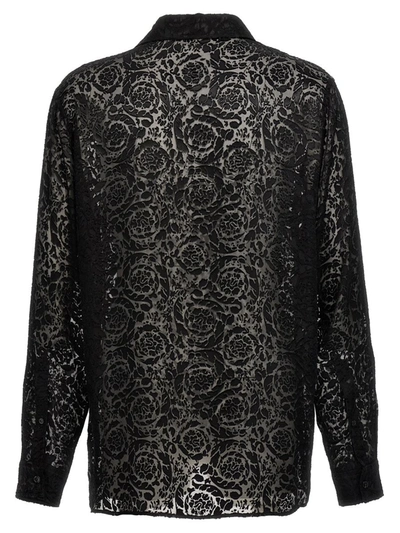 Shop Versace 'evening' Shirt In Black