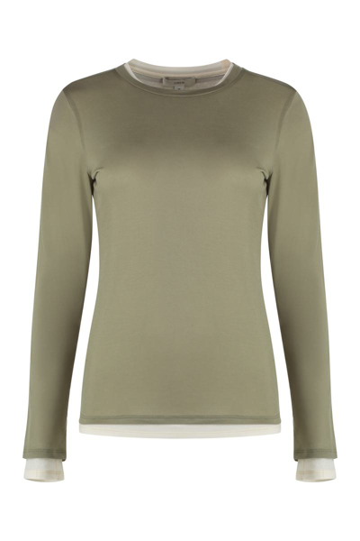 Shop Vince Long Sleeve T-shirt In Green