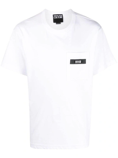 Shop Versace Jeans Couture T-shirt With Pocket In White