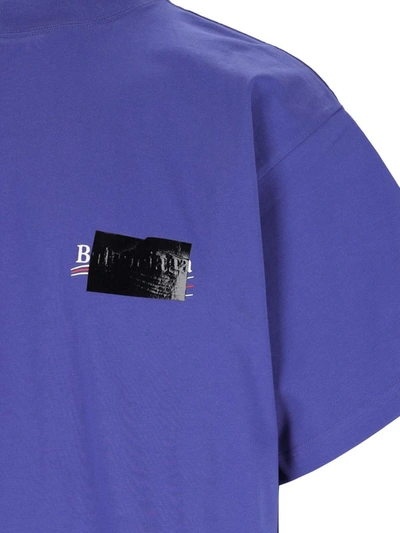 Shop Balenciaga T-shirts And Polos In Blue