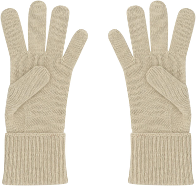 Shop Burberry Cashmere Gloves In Green