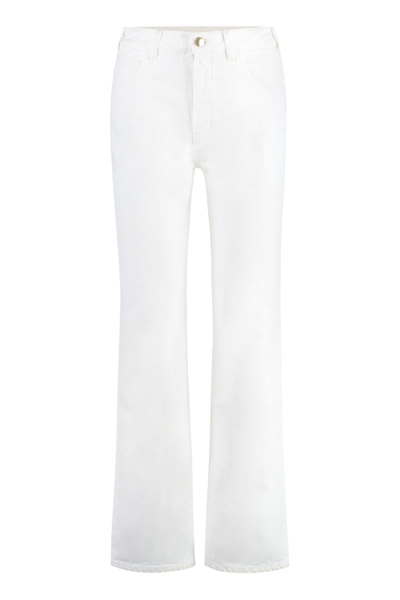 Shop Chloé High-rise Boyfriend Jeans In White