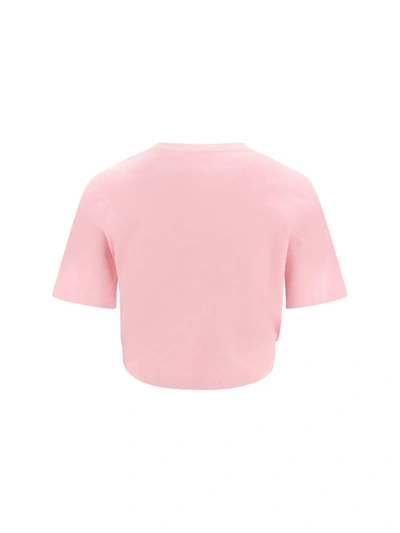 Shop Versace T-shirts In Pale Pink