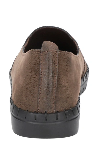 Shop Easy Street Fresh Perforated Slip-on Sandal In Brown Matte