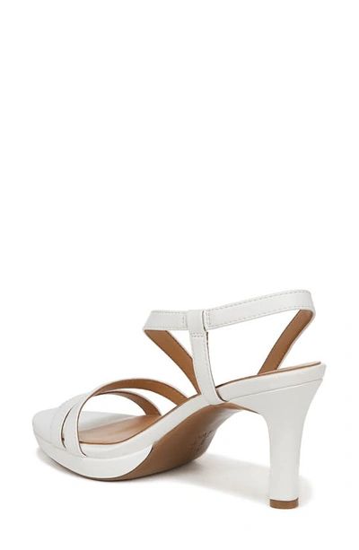 Naturalizer Brenta Strappy Sandals In White Faux Leather