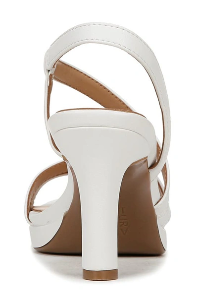 Naturalizer Brenta Strappy Sandals In White Faux Leather