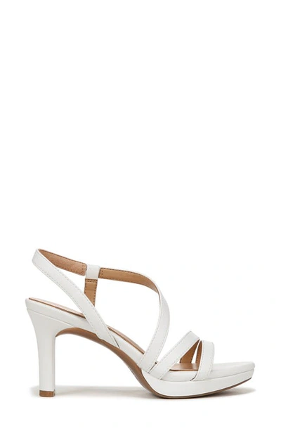 Naturalizer Brenta Strappy Sandals In White Faux Leather