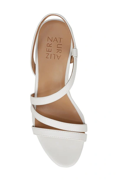 Naturalizer Brenta Strappy Sandals In White Faux Leather