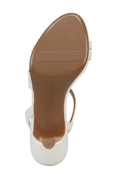 Naturalizer Brenta Strappy Sandals In White Faux Leather