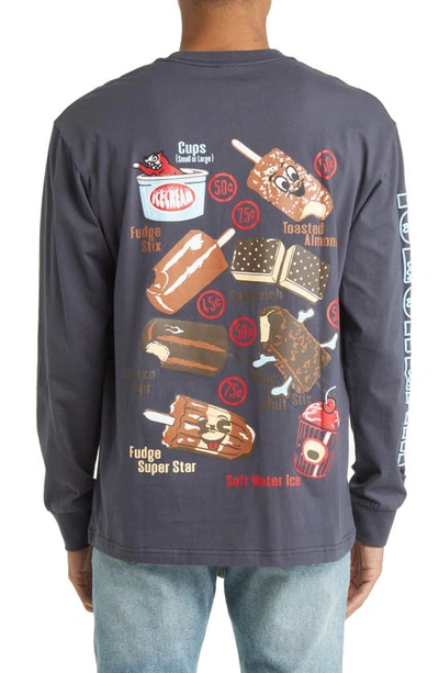 Icecream Cup Or Cone Long Sleeve Graphic Tee In Periscope