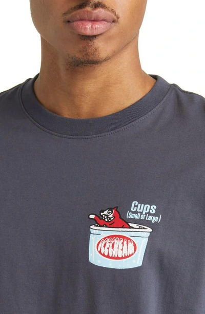 Icecream Cup Or Cone Long Sleeve Graphic Tee In Periscope