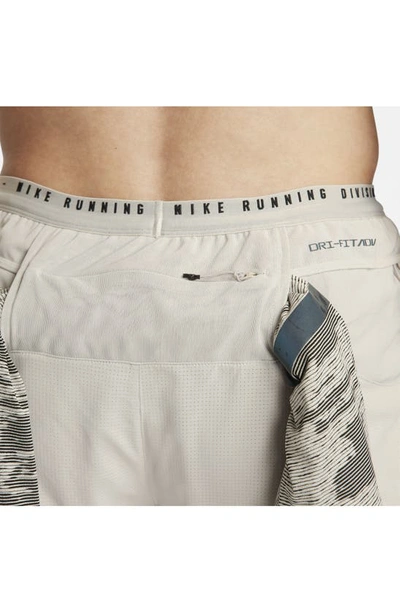 Shop Nike Run Division Dri-fit Adv Shorts In Light Iron Ore