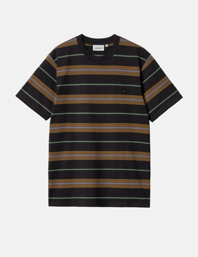 Shop Carhartt -wip Haynes Stripe T-shirt In Black