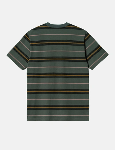 Shop Carhartt -wip Haynes Stripe T-shirt In Green