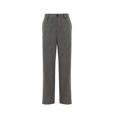 Shop Jacquemus Wide Leg Trousers In Gray