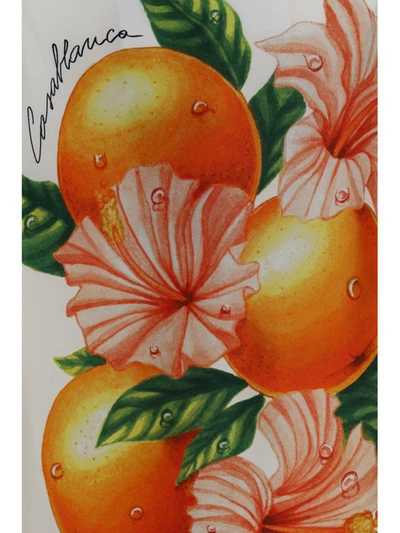Shop Casablanca Shirts In Oranges En Fleur