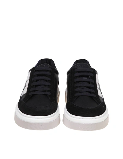 Shop Ferragamo Sneakers In Technical Mesh Blend In Black