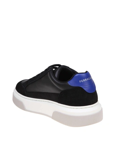 Shop Ferragamo Sneakers In Technical Mesh Blend In Black