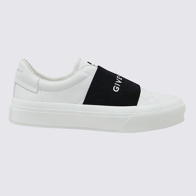 Shop Givenchy White Leather City Court Slip On Sneakers