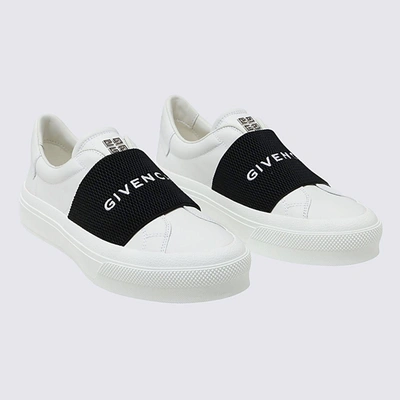 Shop Givenchy White Leather City Court Slip On Sneakers