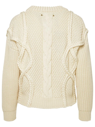 Shop Golden Goose Ivory Virgin Wool Sweater In Avorio
