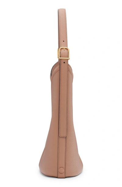 Shop Valentino Vlogo Vertical Leather Tote In Gf9 Rose Cannelle