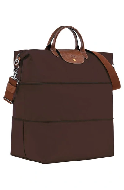 Shop Longchamp 21-inch Expandable Travel Bag In Ebony