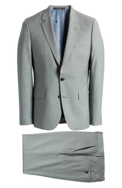 Shop Paul Smith Tailored Fit Stretch Cotton Suit In Light Green