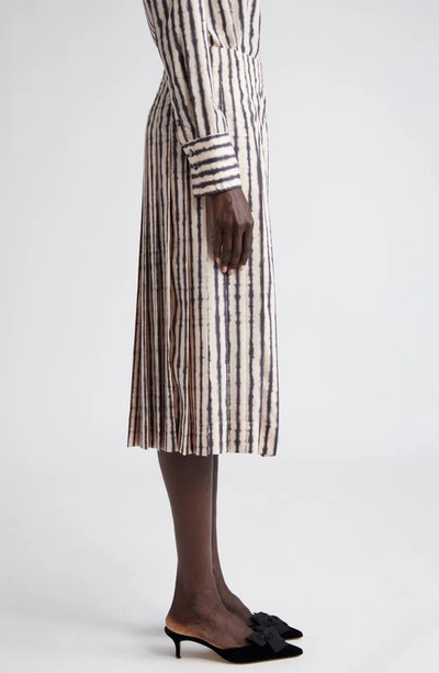 Shop Altuzarra Tullius Pleated High Waist A-line Midi Skirt In Apple Blossom