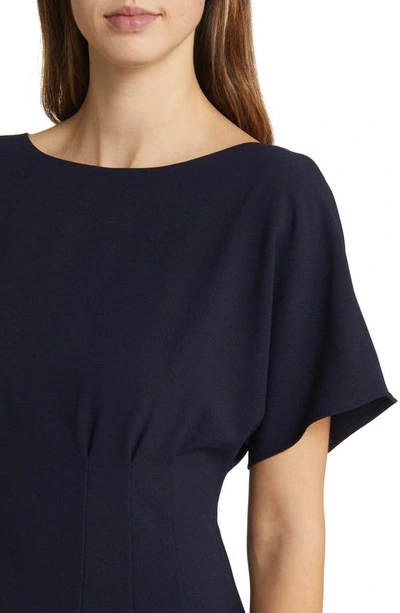 Eliza J Flutter Sleeve Dress In Navy