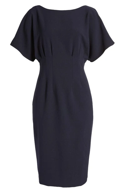 Eliza J Flutter Sleeve Dress In Navy