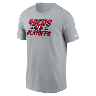 Shop Nike Gray San Francisco 49ers 2023 Nfl Playoffs Iconic T-shirt