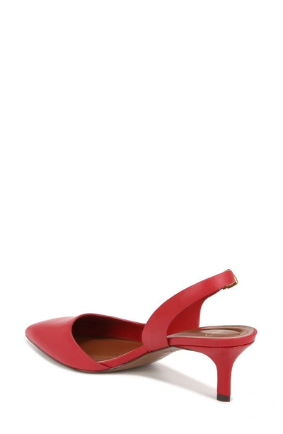 Shop Sarto By Franco Sarto Kimberly Half D'orsay Pointed Toe Kitten Heel Pump In Red