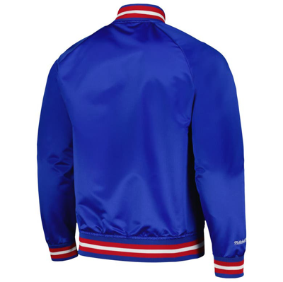 Shop Mitchell & Ness Blue Detroit Pistons Hardwood Classics  Throwback Wordmark Raglan Full-snap Jacket