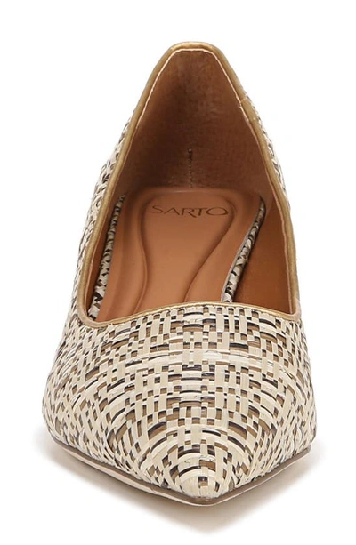 Shop Sarto By Franco Sarto Diva Pointed Toe Kitten Heel Pump In Beige